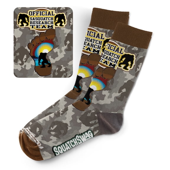 Squatch Socks - Funny Novelty Sock Set, Bigfoot Socks, Fun Unisex Socks