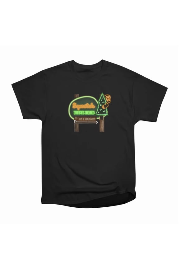 Squatch Stomping Grounds Campground Cryptid Neon Signs T-Shirt Tee Gift For Him Merch For