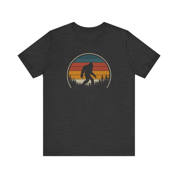 Squatch tshirt Cool bigfoot retro sunset Sasquatch unisex t shirt
