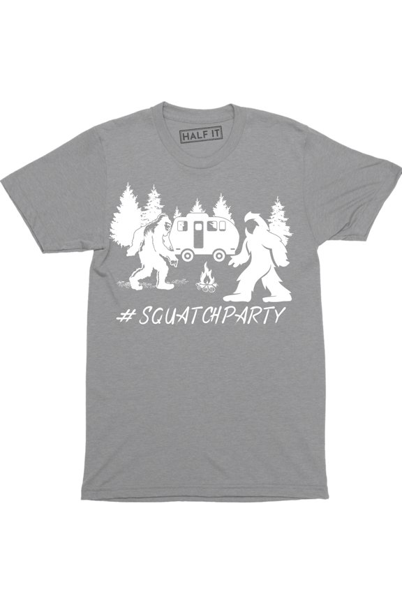 Squatchparty Bigfoot Squatch Yeti RV Camping Sasquatch Men's T-Shirt