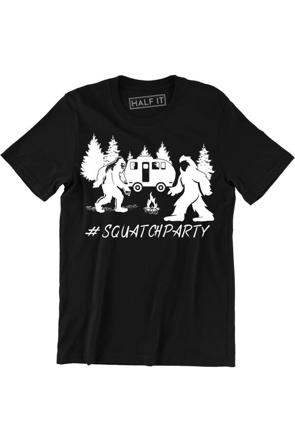 Squatchparty Bigfoot Squatch Yeti RV Camping Sasquatch Men's T-Shirt