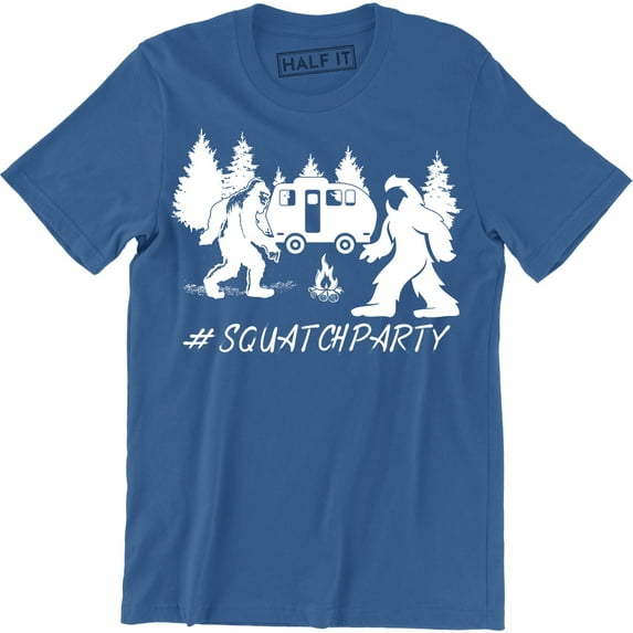 Squatchparty Bigfoot Squatch Yeti RV Camping Sasquatch Men's T-Shirt