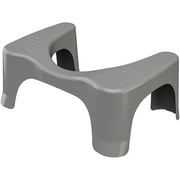 Squatty Potty Curved Plastic Toilet Stool, 7 in Gray