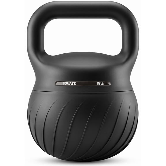 Squatz 15 lb Soft Kettlebell – Training Kettlebell with Shock-Absorbing Base, Extra-Wide Non-Slip Handle, Floor-Safe Design for Strength & Full Body Workouts