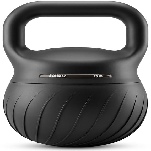 Squatz 15 lb Soft Kettlebell – Training Kettlebell with Shock-Absorbing Base, Extra-Wide Non-Slip Handle, Floor-Safe Design for Strength & Full Body Workouts