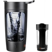 Squatz 22 Oz زجاجة شاكر الكهربائية التلقائي مزج قارورة للبروتين USB-Rechargeable الأسود