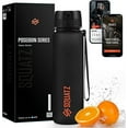 thumbnail image 1 of Squatz 34 Oz Poseidon Series Frosted Water Bottle, Wide Mouth Gym Flask with Fruit Infuser Strainer, 1 of 7