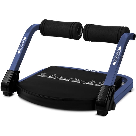 Squatz Ab Machine for Core Workout Adjustable Sit-Up Trainer with 3 Resistance Levels, Automatic Rebound, Full-Body Exercise Equipment, 350 lb Capacity for Home Gym