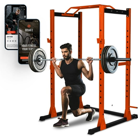 Squatz Adjustable Squat Rack Stand, Barbell Rack, Home Gym Weight Rack