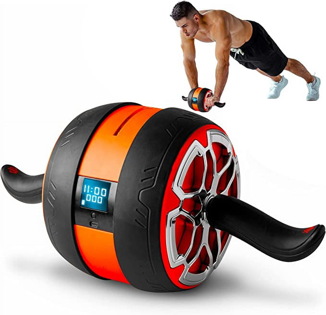 Squatz Digital Ab Roller Wheel - Ultra Wide Ab Wheel with Pilates Mat, for  Abdominal and Core Strength Training with Exercise Program, With Rubber