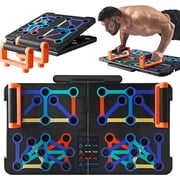 Squatz Portable Push Up Board - Includes 5pcs. Resistance and Elastic Bands, Pilates Rods, Fitness Mat with Carrying Bag for Physical Therapy and Strength Exercise, 661.4 lbs. Multicolor