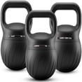 thumbnail image 1 of Squatz Soft Drop Kettlebell Set – 15, 20 & 25 lb Weights with Cushioned Base, Wide Grip Handle, Floor-Safe Design for Strength Training & Full Body Home Workouts, 1 of 5