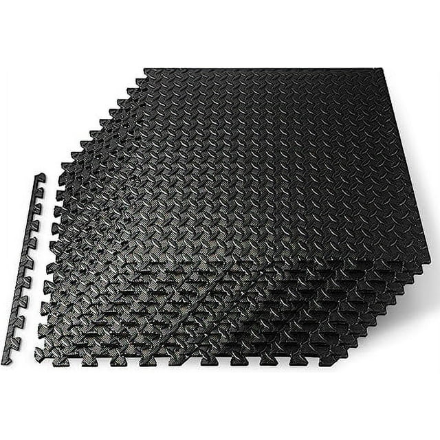 Squatz Thick Puzzle Exercise Mat, 10 Pcs EVA Foam Interlocking Tiles