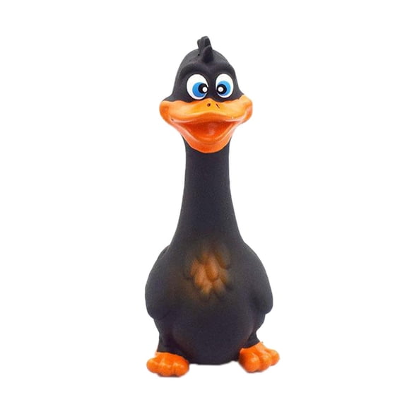 Squawking Squeaker Rubber Chicken Dog Toys - Rubber Shrilling Squeaky and Screaming Chicken Dog Pets or Kids Black