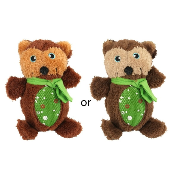 Squeak Dog Plush Soft Chew Toy with Squeaker Christmas Gift for Small & Medium Dogs for Play Training