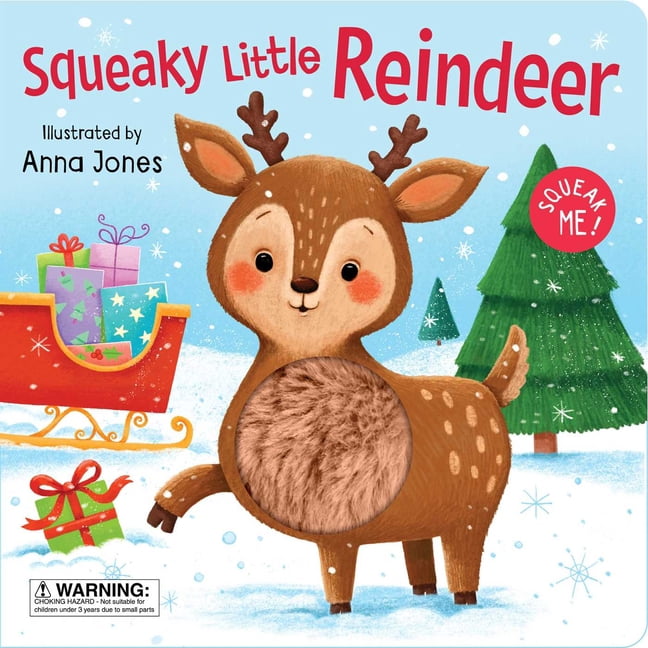 Squeak Me! Squeaky Little Reindeer: Board Book with Squeaky Plush Toy, (Board Book)
