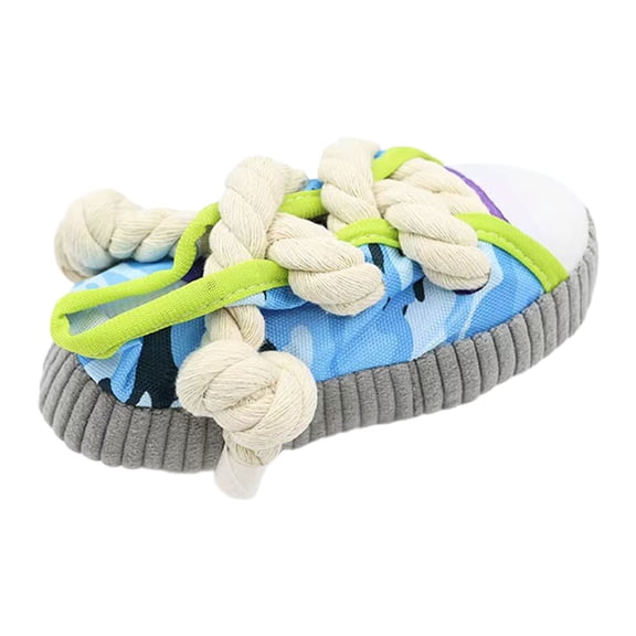 PET TOY for Small Dogs Shoe Shaped Chew with Squeak Enhancing Teether and Experience for Indoor Outdoor Play