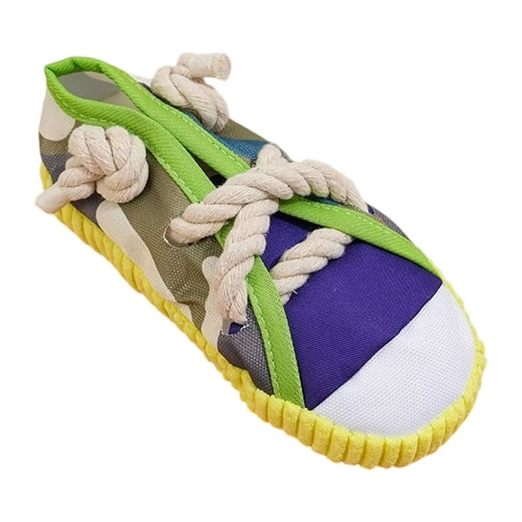 Pet Toy for Small Dogs Shoe Shaped Chew with Squeak Enhances Teething Care and Enjoyment Indoor Outdoor for