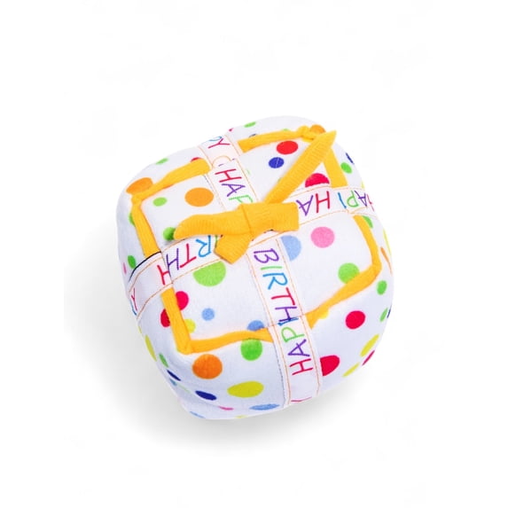 Glow Pups Squeaky Birthday Present Plush Dog Toy