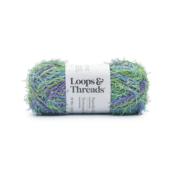 Squeaky Clean Prints Yarn by Loops & Threads - Yarn for Knitting - Crochet - Weaving - and Arts & Crafts - Aurora - Polyester - 3 oz