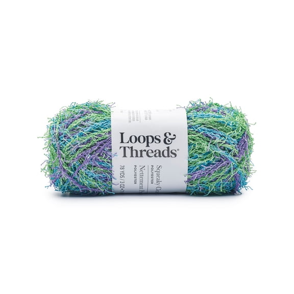 Squeaky Clean Prints Yarn by Loops & Threads - Yarn for Knitting - Crochet - Weaving - and Arts & Crafts - Aurora - Polyester - 3 oz
