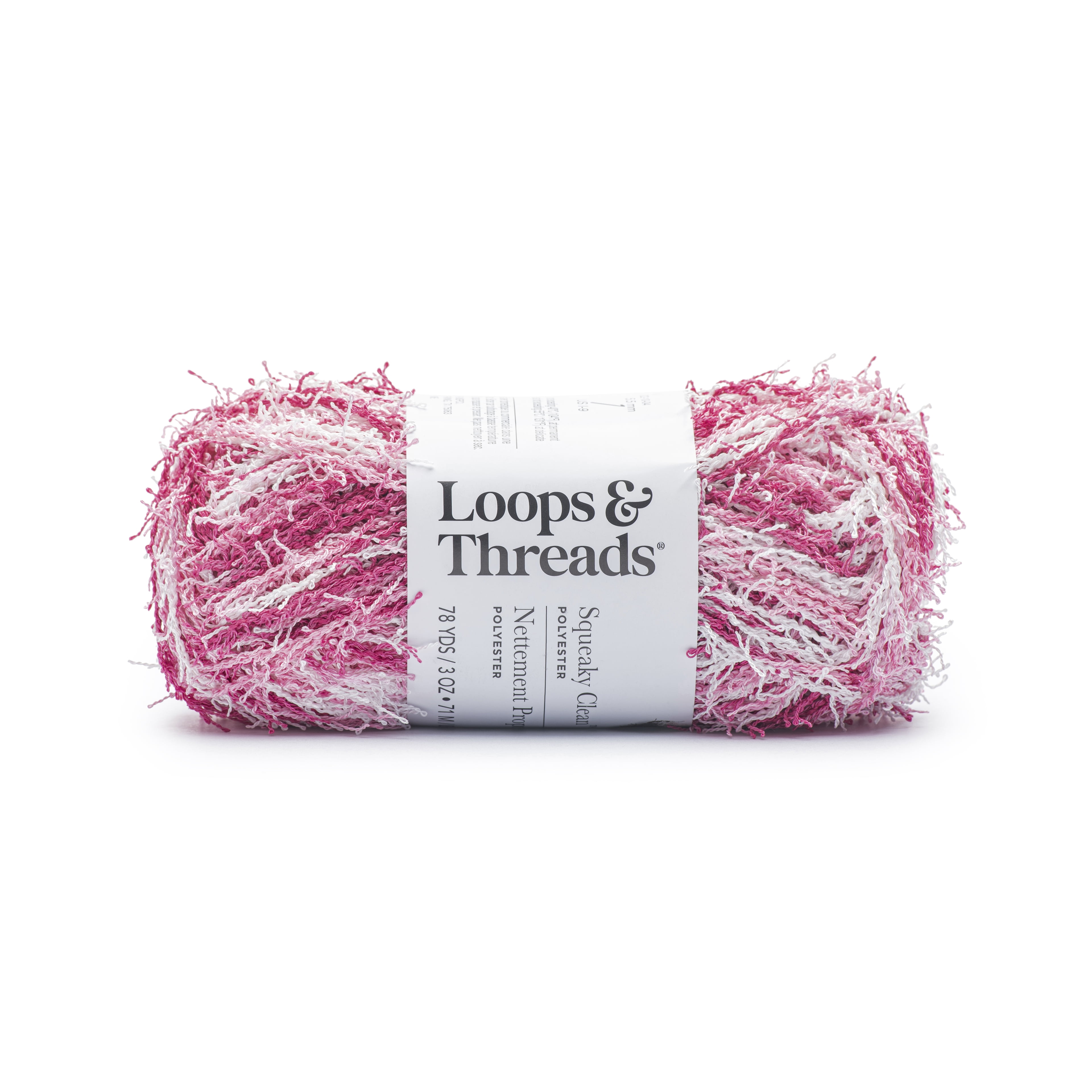 Squeaky Clean Prints Yarn by Loops & Threads - Yarn for Knitting - Crochet - Weaving - and Arts & Crafts - Cupid - Polyester - 3 oz