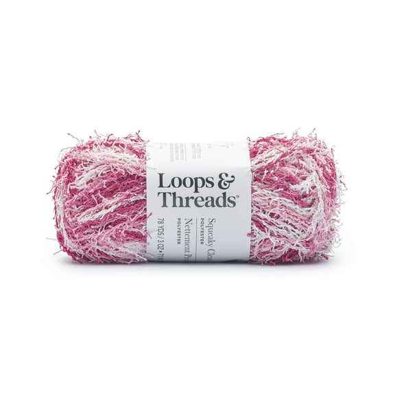 Squeaky Clean Prints Yarn by Loops & Threads - Yarn for Knitting - Crochet - Weaving - and Arts & Crafts - Cupid - Polyester - 3 oz