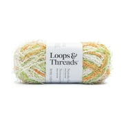 Squeaky Clean Prints Yarn by Loops & Threads - Yarn for Knitting - Crochet - Weaving - and Arts & Crafts - Fresh - Polyester - 3 oz