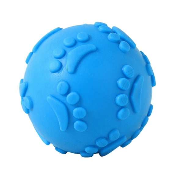 Squeaky Dog Ball,2.36in Ball Dog Toys,Indestructible Dog Toys For Aggressive Chewers,Relieves Anxiety, Cleans Teeth,Rubber Dog Toys For Indoor or Outdoor,Blue.