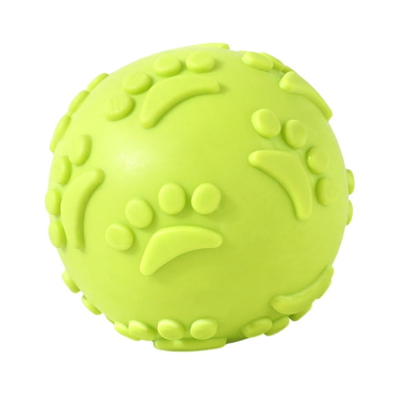 Squeaky Dog Ball,2.36in Ball Dog Toys,Indestructible Dog Toys For Aggressive Chewers,Relieves Anxiety, Cleans Teeth,Rubber Dog Toys For Indoor or Outdoor,Green.