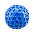 thumbnail image 1 of Squeaky Dog Chew Ball Durable TPR Rubber Honeycomb Textured Teeth Cleaning Puppy Toy Bouncy Interactive Dog Ball for Fetch Tug-of-War Small Medium Large Indoor Outdoor Play 2.17 Inch CAI260314-Blue, 1 of 4