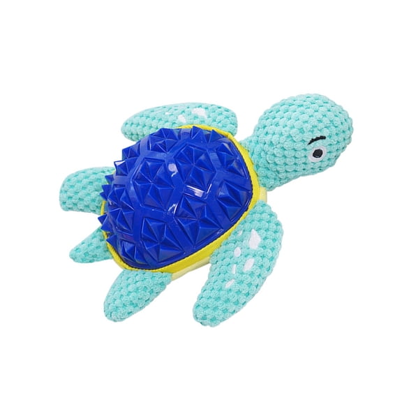 Squeaky Dog Chew Toy Turtles With Textured Design For Pet Dog Teething Chewing