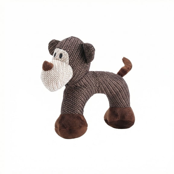 Squeaky Dog Chew Toys, Monkey Shape Pet Toy for Boredom and Anxiety Relief, Durable Linen Fabric with Built-In Squeaker, Interactive Play for Small To Medium Dogs
