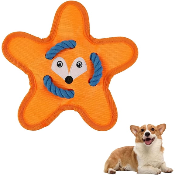Squeaky Dog Toys, Cute Star Shape Dog Chew Toys with Squeaker Crinkle Paper Strong Ropes Bright Color Interactive Dog Toys for Puppy Small Medium Dogs Chewing Grinding Teeth