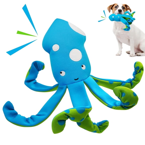 Lepawit Floating Dog Toys for Indoor or Outward Play, Squeaky Water Toy for Small and Medium Dogs - Octopus