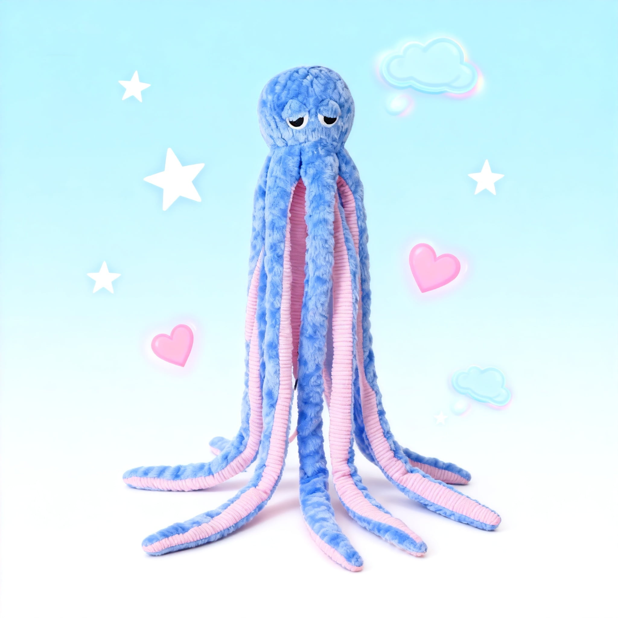 Squeaky Dog Toys Octopus -Plush Stuffed Dog Chew Interactive Toys 39.4 inch