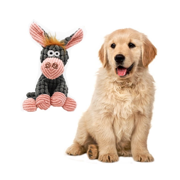 Squeaky Dog Toys Pack for Puppy, Cute Soft 3 Pack Durable Stuffed Animal Plush Dog Chew Toys with Squeakers for Teeth Cleaning, for Small Medium Dogs