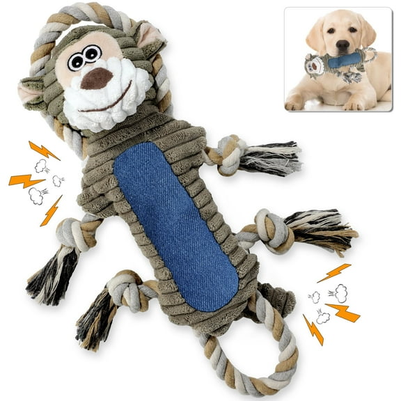 Squeaky Dog Toys, Plush Puppy Toys, Interactive Dog Chew Toys for Small Large Dogs.