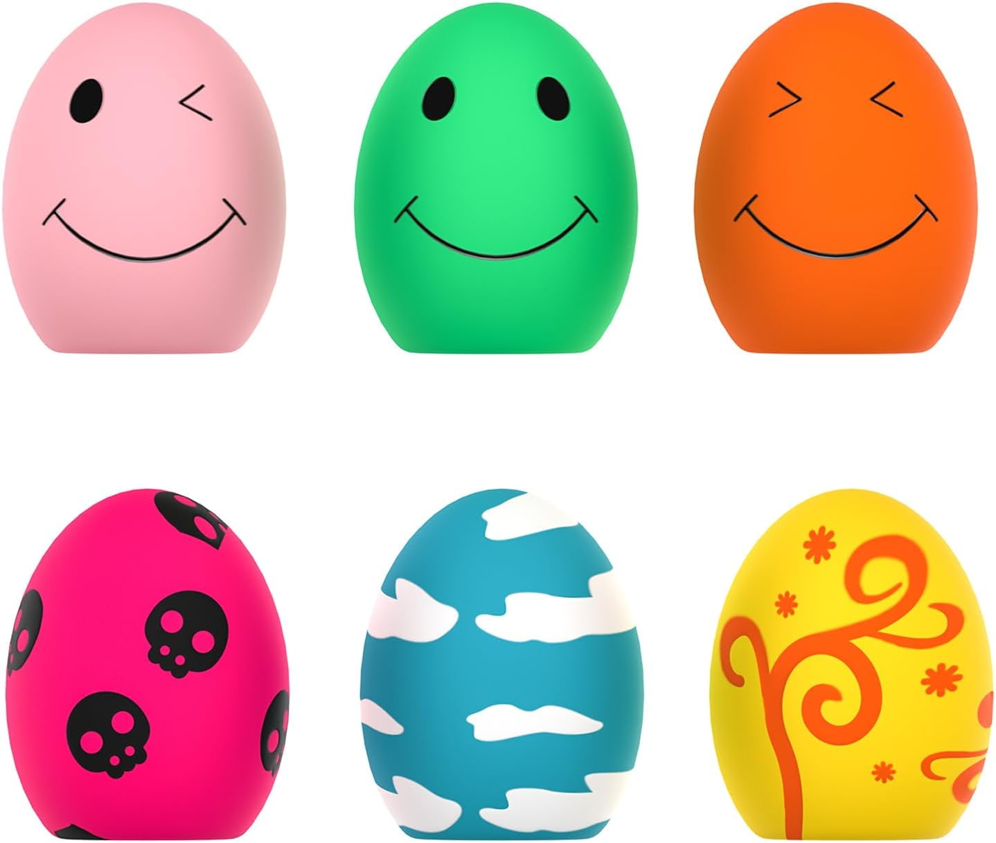 Squeaky Dog Toys, Puppy Toy Soft Bouncing Egg Balls with Squeaker, Interactive Latex Rubber Pet Ball