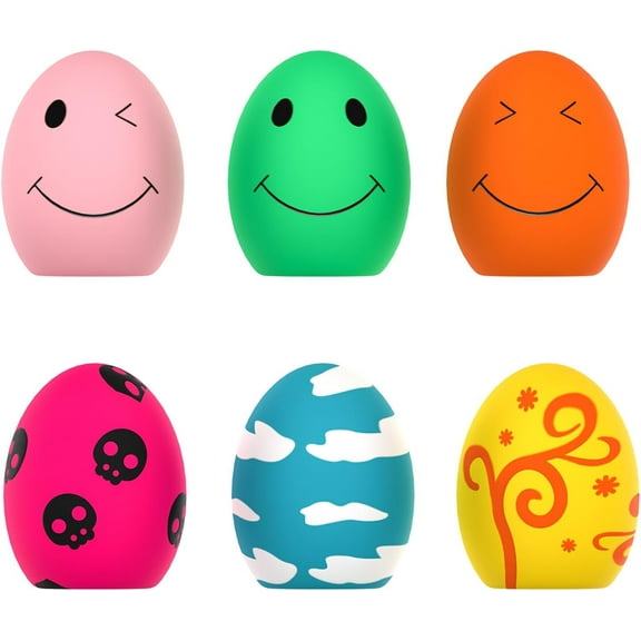 Squeaky Dog Toys, Puppy Toy Soft Bouncing Egg Balls with Squeaker, Interactive Latex Rubber Pet Ball