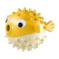 thumbnail image 1 of Squeaky Fish Dog Toy with Treat Dispenser Ball, Long-Lasting Plastic Interactive Puzzle Toy for Large and Small Dogs, Yellow, 1 of 3