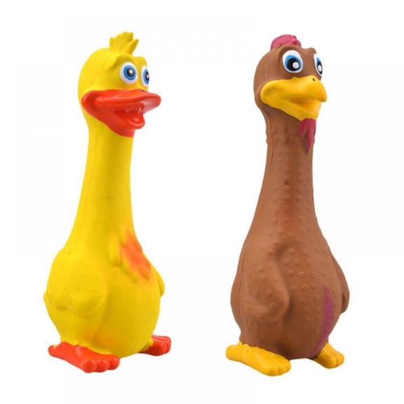 Squeaky Latex Dog Toys, Standing Stick Animal Puppy Fetch Interactive Play - for Small Medium Dogs
