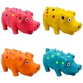 thumbnail image 1 of Squeaky Latex Grunting Pig Dog Toy, Squeeze‑Style Anxiety Relief Chew Toy for Dogs and Puppies, 1 of 9