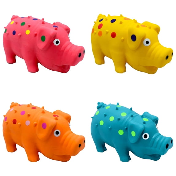 Squeaky Latex Grunting Pig Dog Toy, Squeeze‑Style Anxiety Relief Chew Toy for Dogs and Puppies