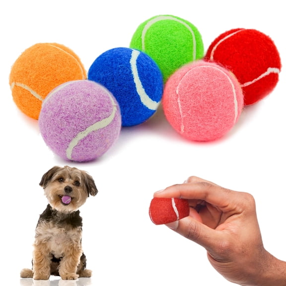 Petite Paws Squeaky Mini Tennis Balls for Small Dogs Puppy - 1.5 inch - Dog Toys for Small Dogs, Training Positive Reinforcement, Interactive Fetch Tiny Squeaker Balls for Ball Launcher