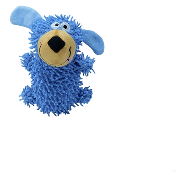 Squeaky Mop Velvet Dog Toy, Durable Plush Chew Toy for Large and Small Breeds, Interactive Training Tool, Toss and Fetch, Pet Teething Support Toy