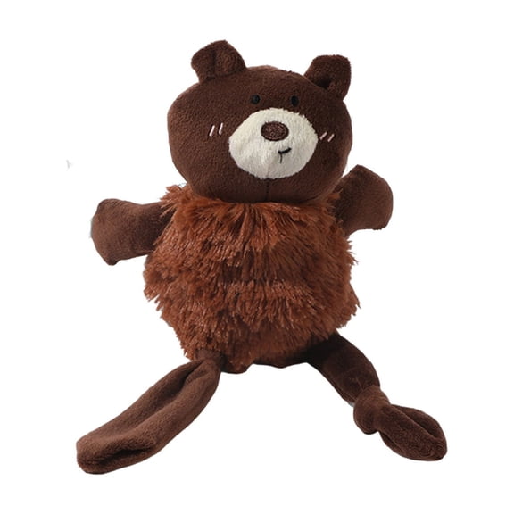 Squeaky Plush Bear Pet Toy, Soft Interactive Stuffed Toy for Small Dogs & Cats(11Inch,Brown)