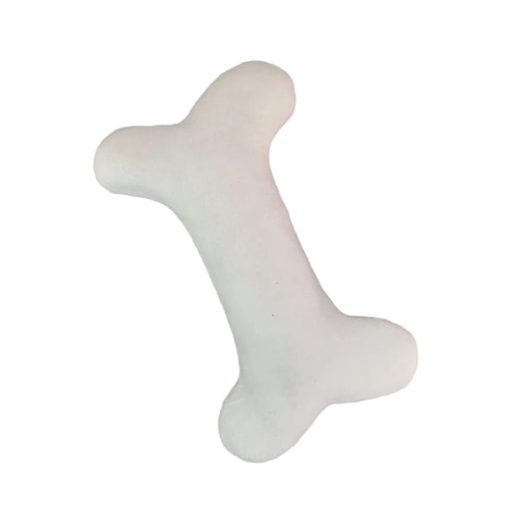 Squeaky Plush Bone Dog Toy – Soft Stuffed Interactive Pet Toy for Fetch Play,Durable Chew Toy for Small to Medium Dogs,Fun Gift White