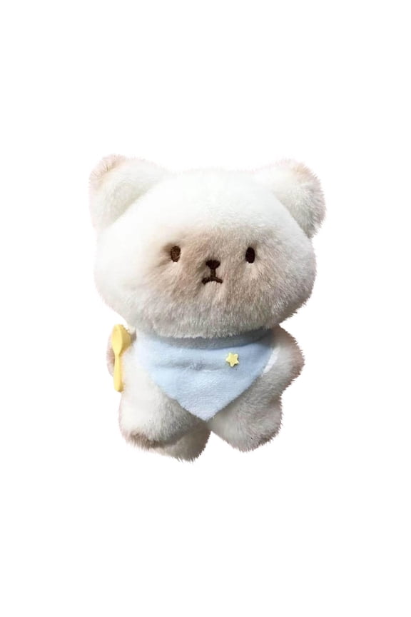 Squeaky Plush Cat Keychain - Soft Stuffed Animal Pendant with Cute Design, Star Accent - For Backpacks, Keys, Bags, Daily Carry, Kids, Teens, Adults