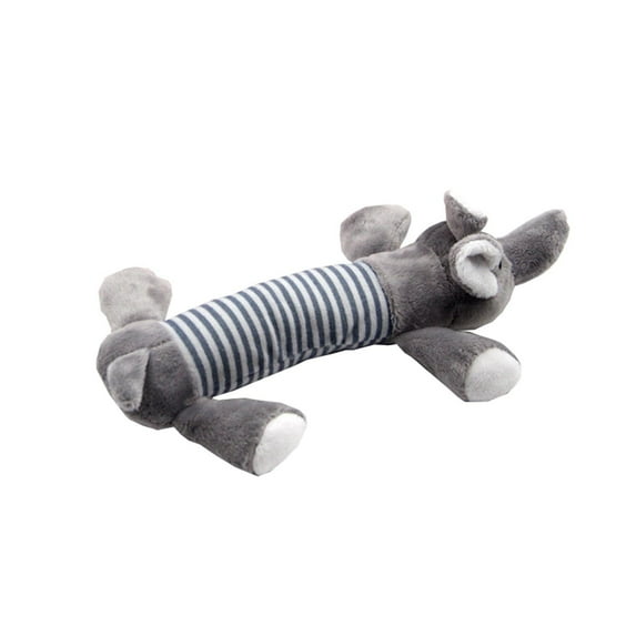 Squeaky Plush Dog Chew Toy - Durable Animal Puppy Teether for Aggressive Small Breed Chewers, No Stuffing Design